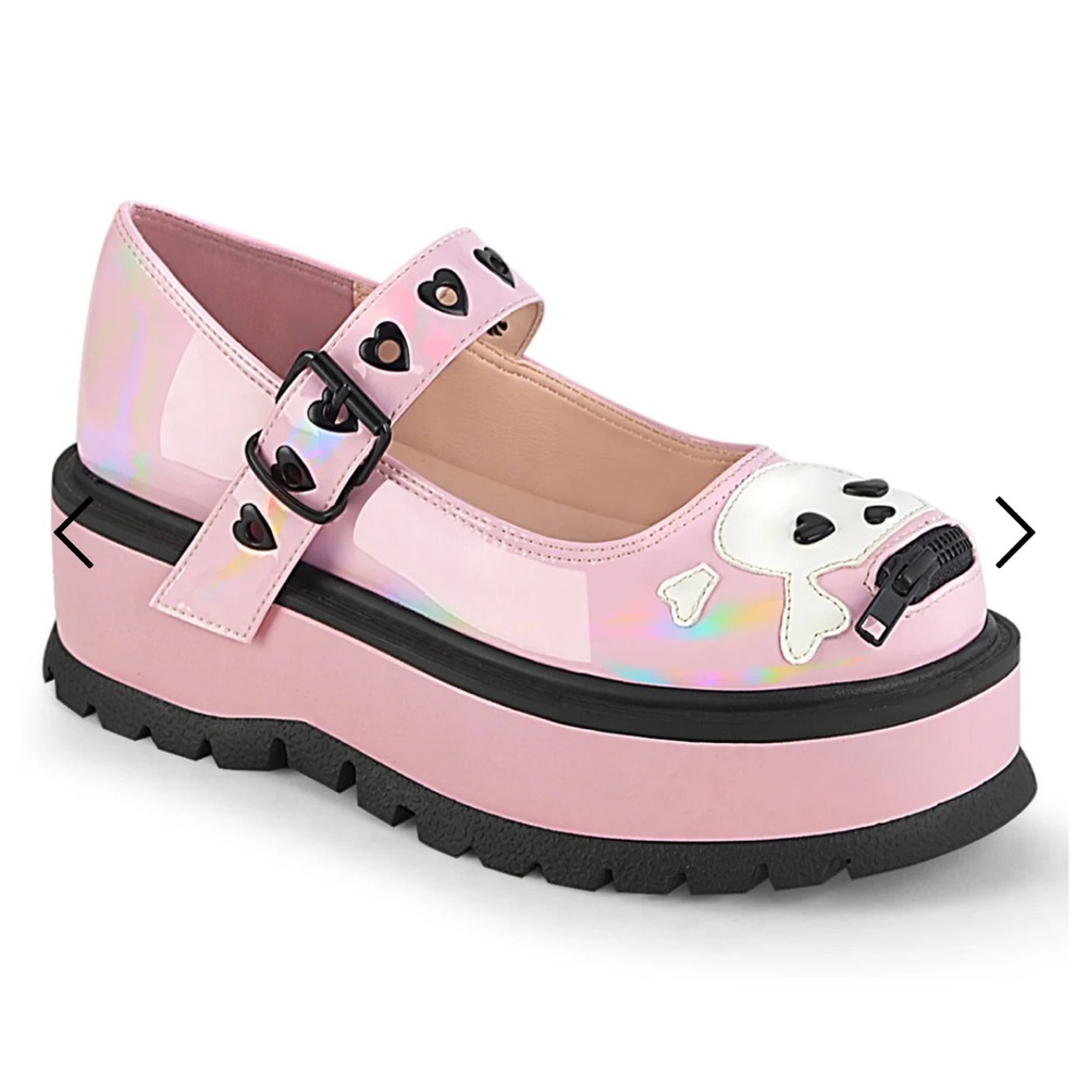 Demonia Slackers 27 Baby Pink Size 8